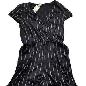H&M Black and white short sleeve romper